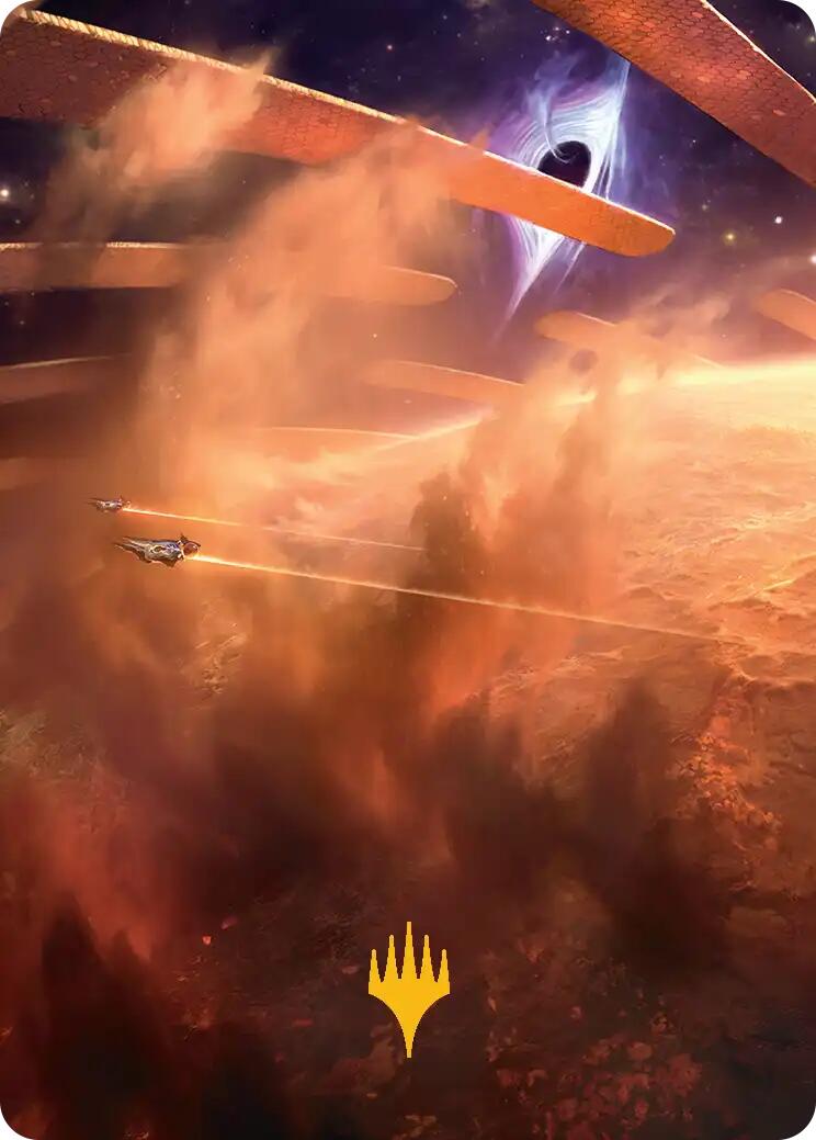 Adagia, Windswept Bastion Art Card (Gold-Stamped Planeswalker Symbol) [Edge of Eternities Art Series] | Cards and Coasters CA