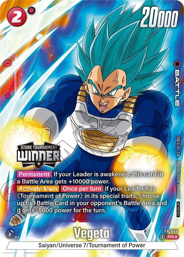 Vegeta (FP-044) (Tournament Pack 07 - Winner) [Fusion World Tournament Cards] | Cards and Coasters CA
