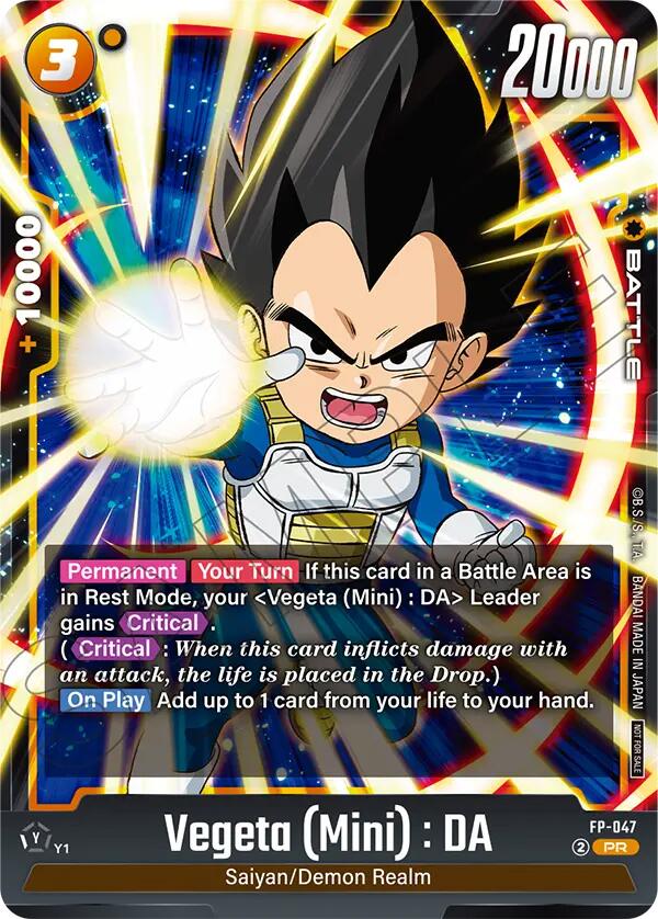 Vegeta (Mini) : DA - FP-047 (Tournament Pack 07) [Fusion World Tournament Cards] | Cards and Coasters CA