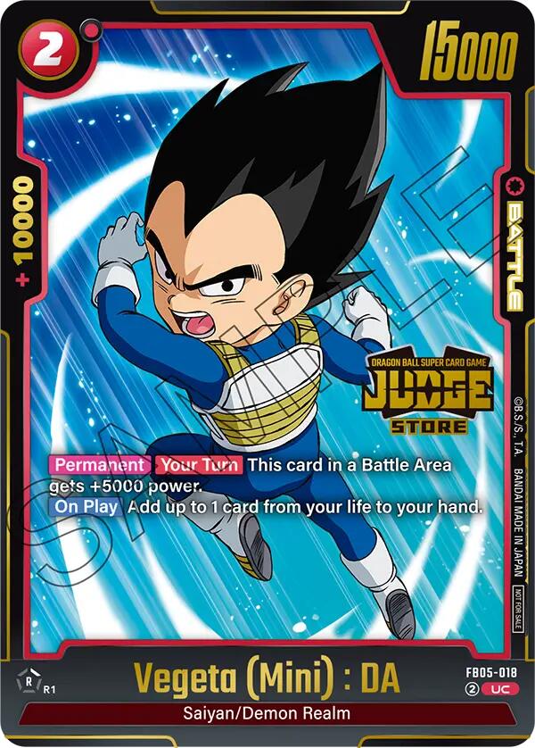 Vegeta (Mini) : DA (Judge Pack 04 - Store Judge) [Fusion World Tournament Cards] | Cards and Coasters CA