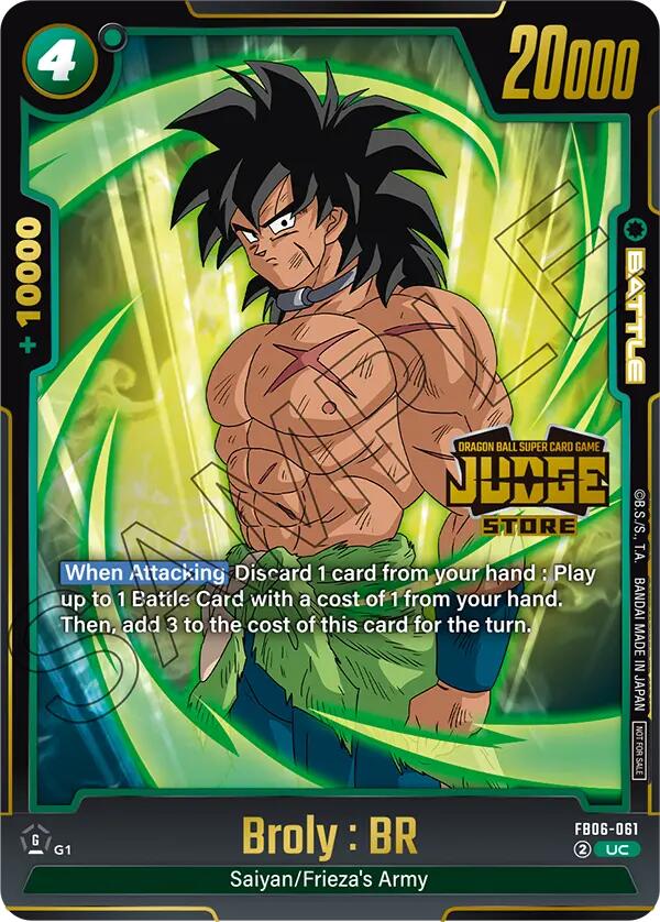 Broly : BR (Judge Pack 04 - Store Judge) [Fusion World Tournament Cards] | Cards and Coasters CA