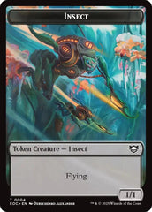 Insect // Elemental (0007) Double-Sided Token [Edge of Eternities Commander Tokens] | Cards and Coasters CA
