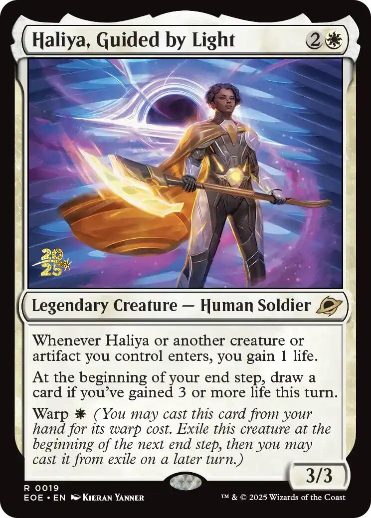 Haliya, Guided by Light [Edge of Eternities Prerelease Promos] | Cards and Coasters CA