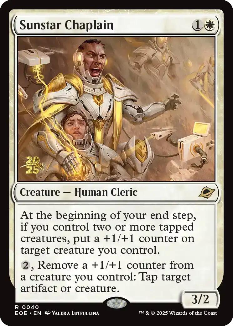 Sunstar Chaplain [Edge of Eternities Prerelease Promos] | Cards and Coasters CA