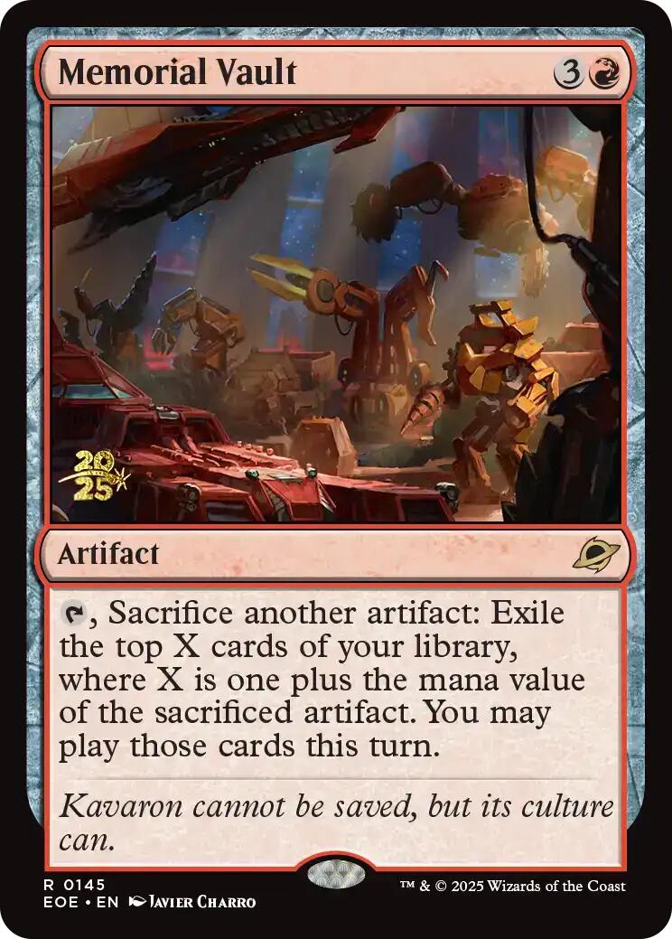 Memorial Vault [Edge of Eternities Prerelease Promos] | Cards and Coasters CA