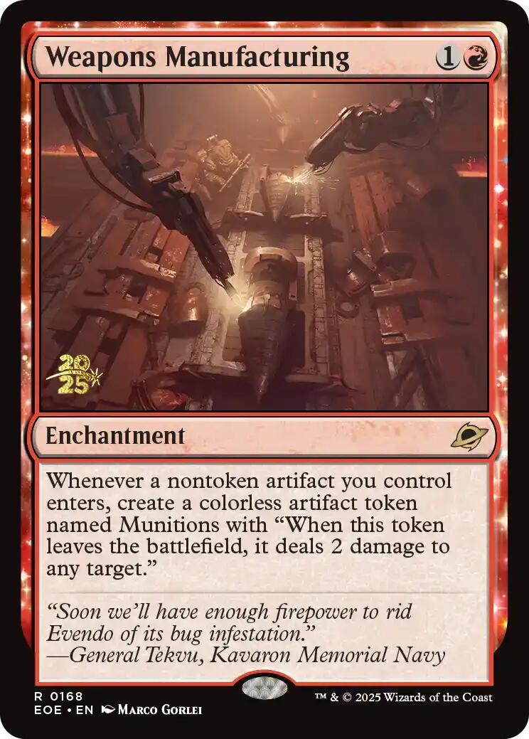Weapons Manufacturing [Edge of Eternities Prerelease Promos] | Cards and Coasters CA