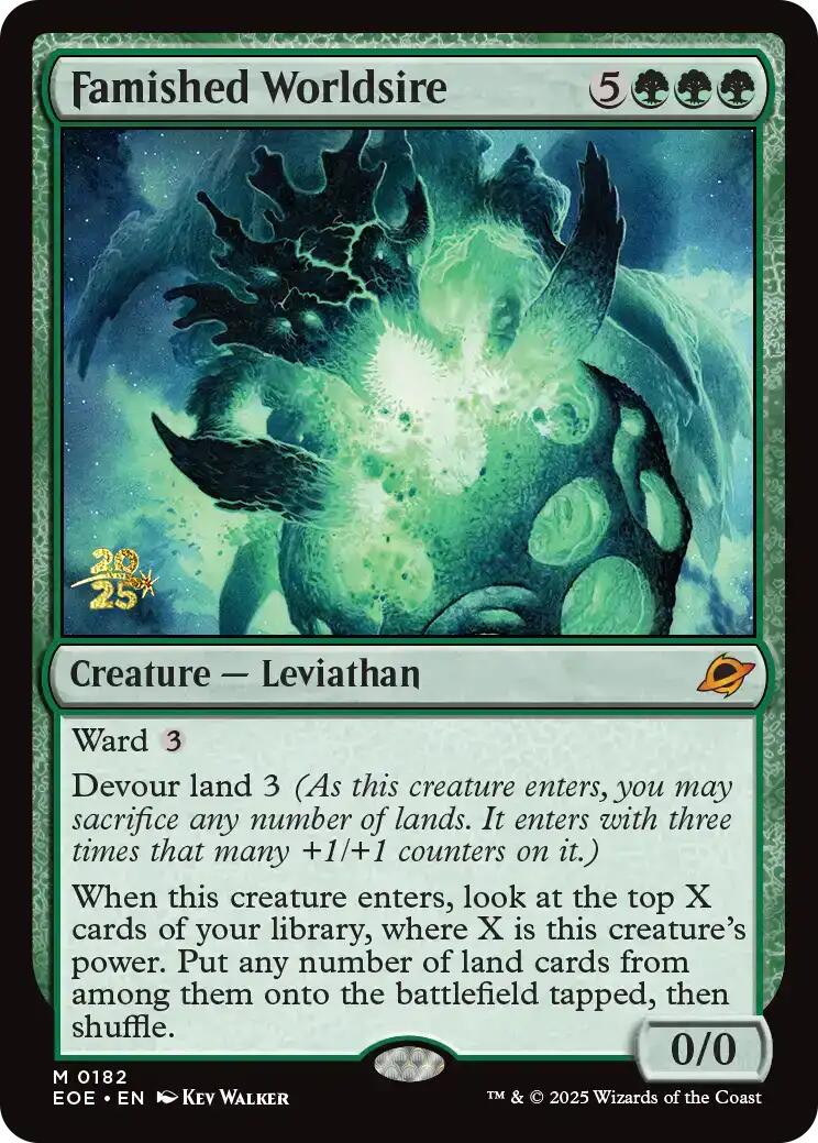 Famished Worldsire [Edge of Eternities Prerelease Promos] | Cards and Coasters CA