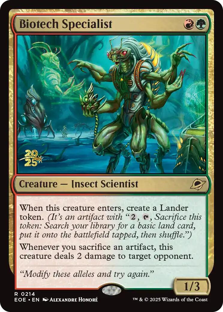 Biotech Specialist [Edge of Eternities Prerelease Promos] | Cards and Coasters CA