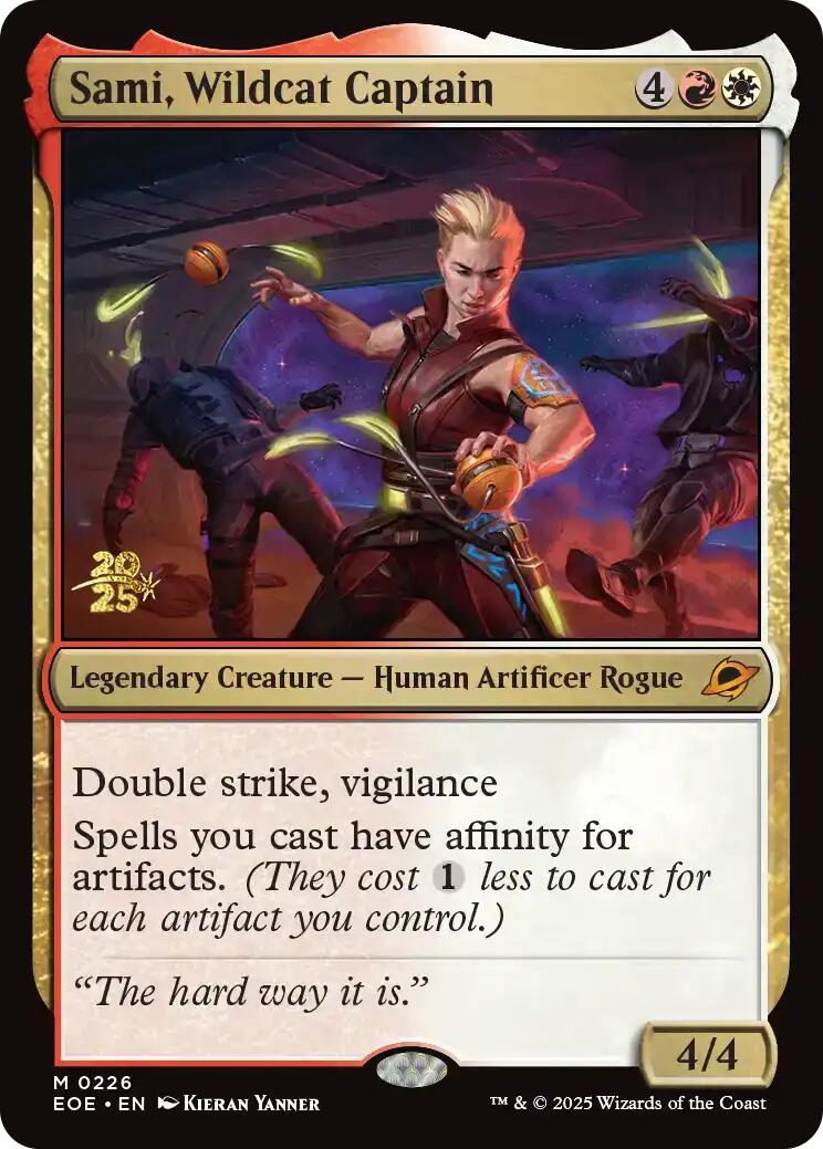 Sami, Wildcat Captain [Edge of Eternities Prerelease Promos] | Cards and Coasters CA