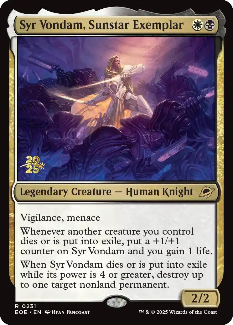Syr Vondam, Sunstar Exemplar [Edge of Eternities Prerelease Promos] | Cards and Coasters CA