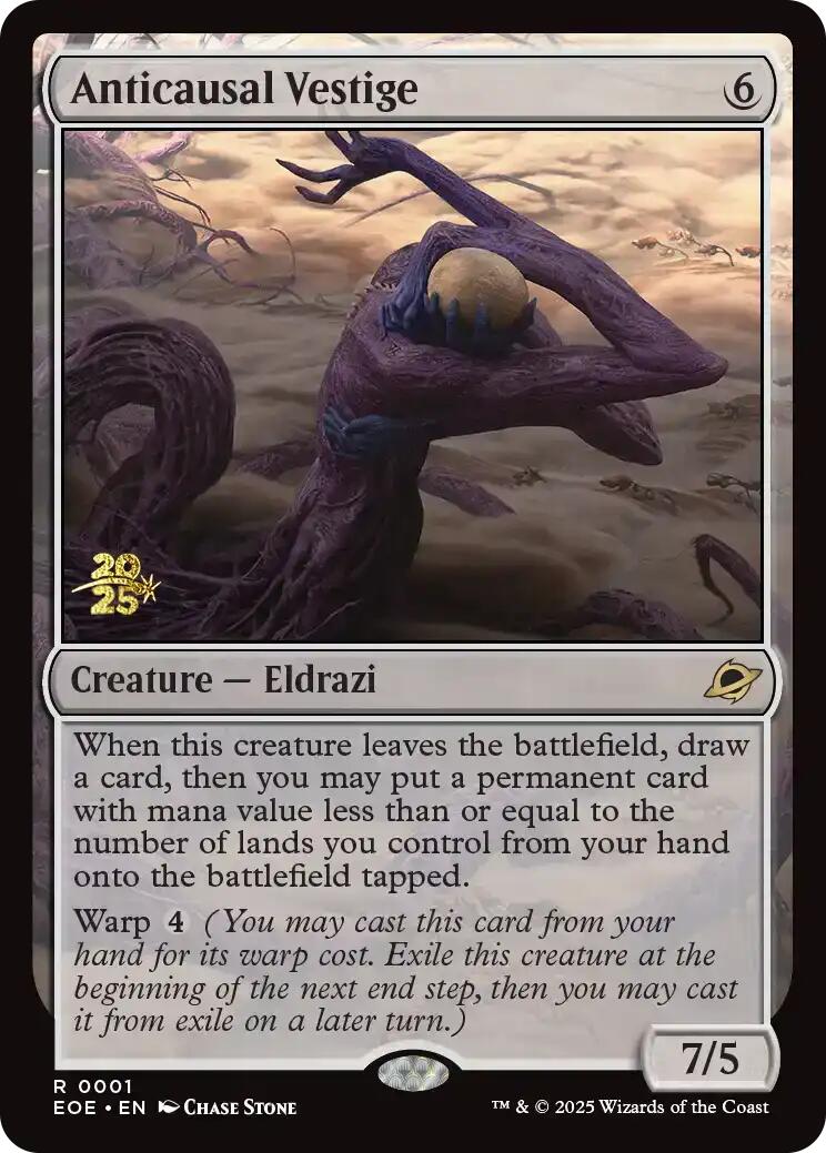 Anticausal Vestige [Edge of Eternities Prerelease Promos] | Cards and Coasters CA