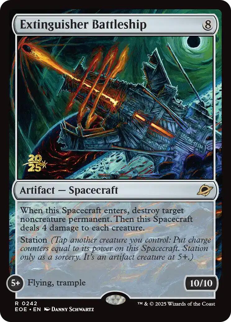 Extinguisher Battleship [Edge of Eternities Prerelease Promos] | Cards and Coasters CA