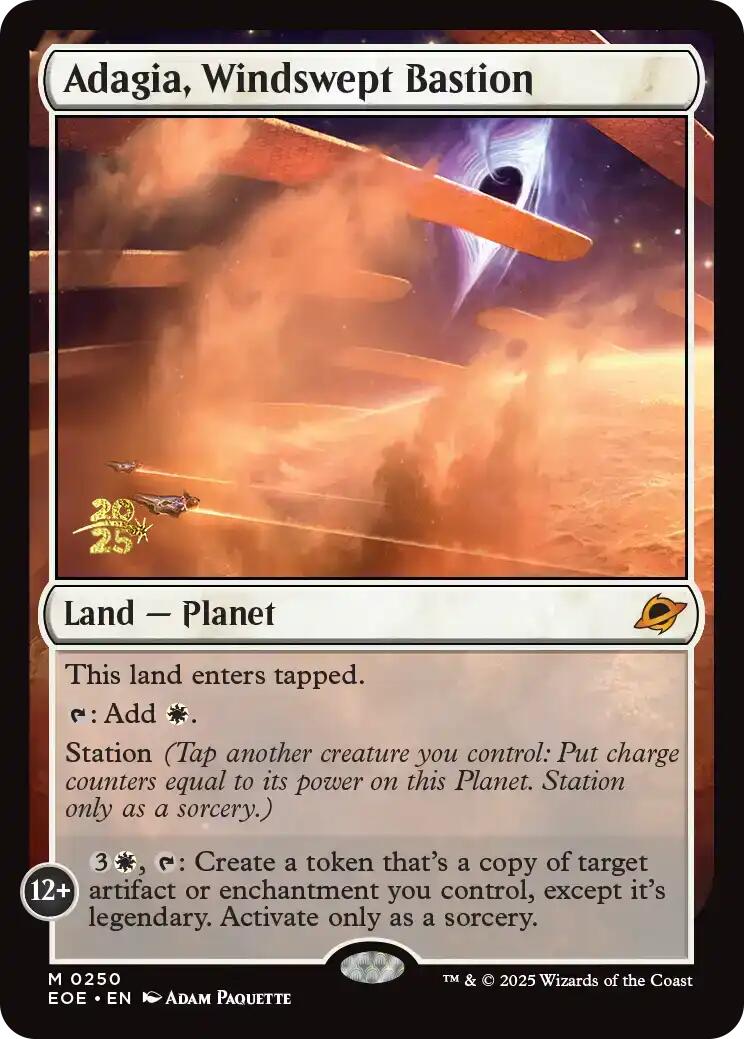 Adagia, Windswept Bastion [Edge of Eternities Prerelease Promos] | Cards and Coasters CA