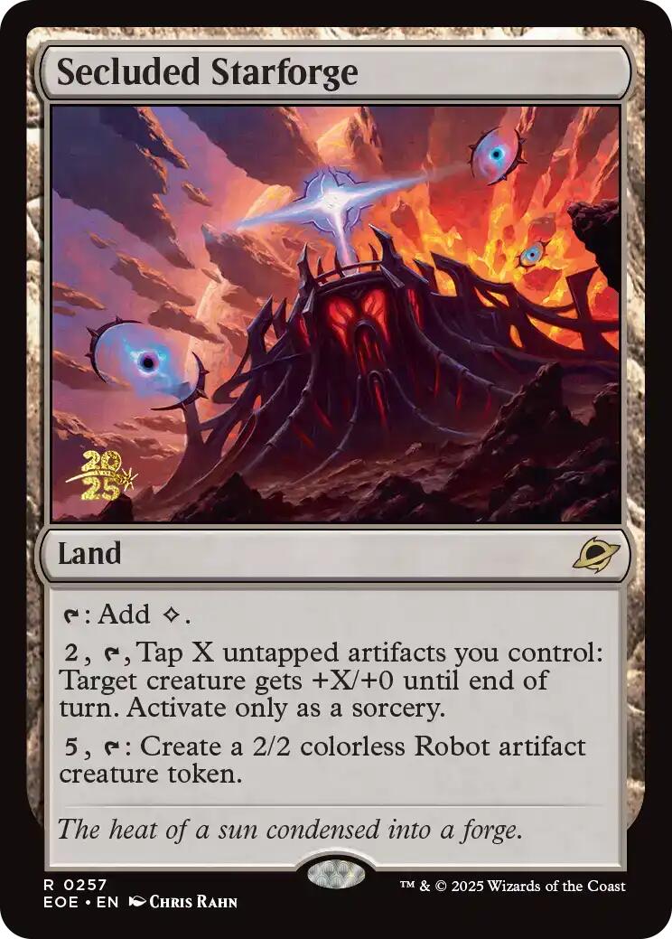 Secluded Starforge [Edge of Eternities Prerelease Promos] | Cards and Coasters CA