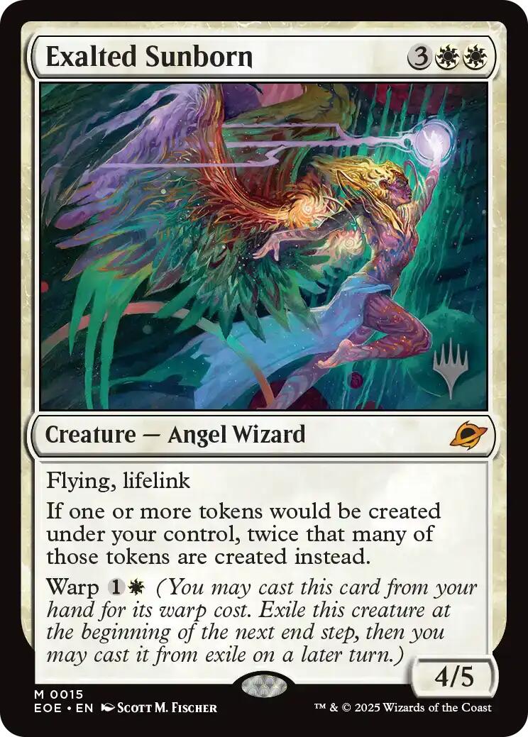 Exalted Sunborn [Edge of Eternities Promo Pack] | Cards and Coasters CA