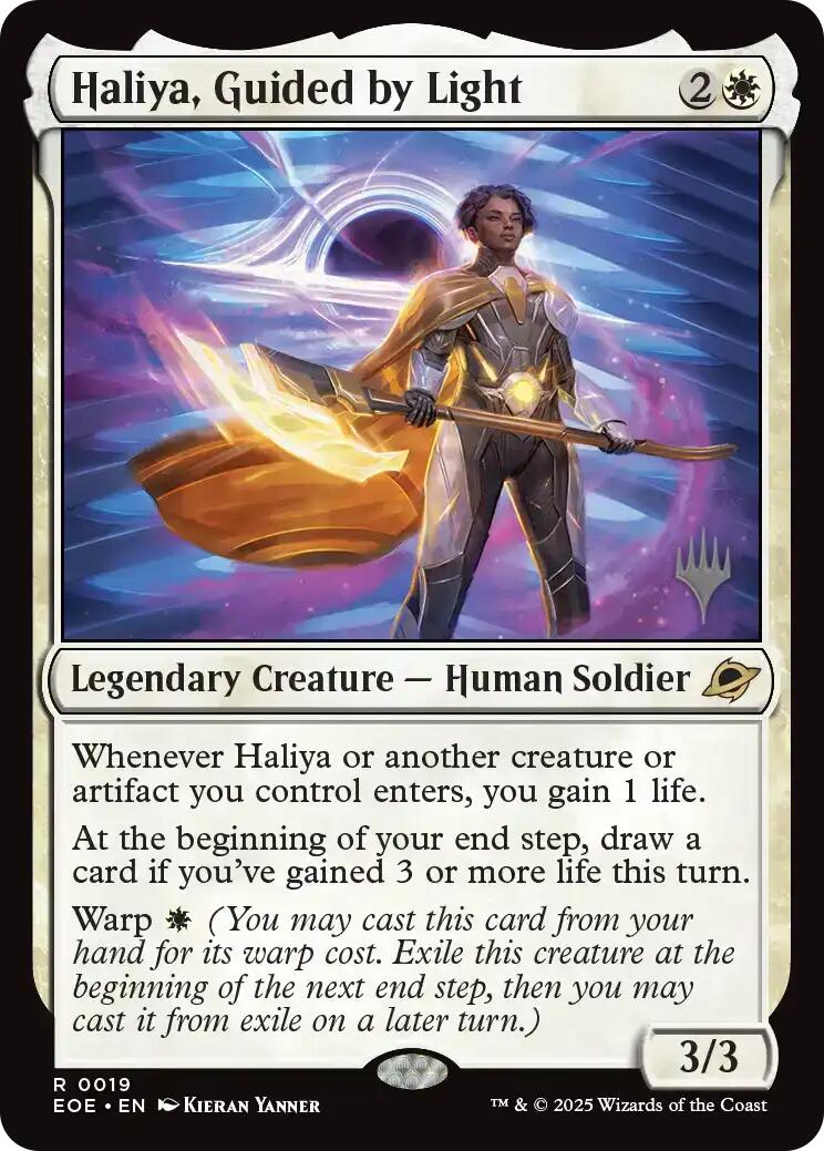 Haliya, Guided by Light [Edge of Eternities Promo Pack] | Cards and Coasters CA