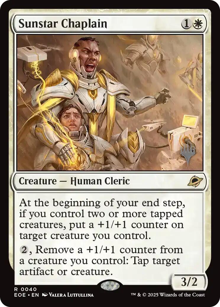 Sunstar Chaplain [Edge of Eternities Promo Pack] | Cards and Coasters CA