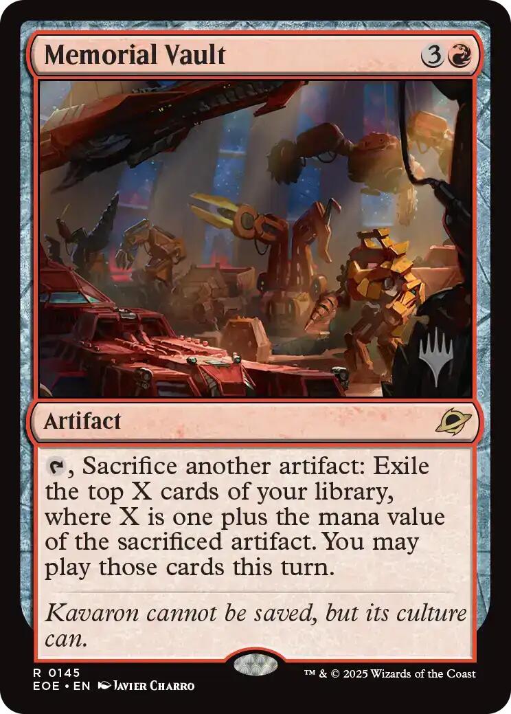 Memorial Vault [Edge of Eternities Promo Pack] | Cards and Coasters CA