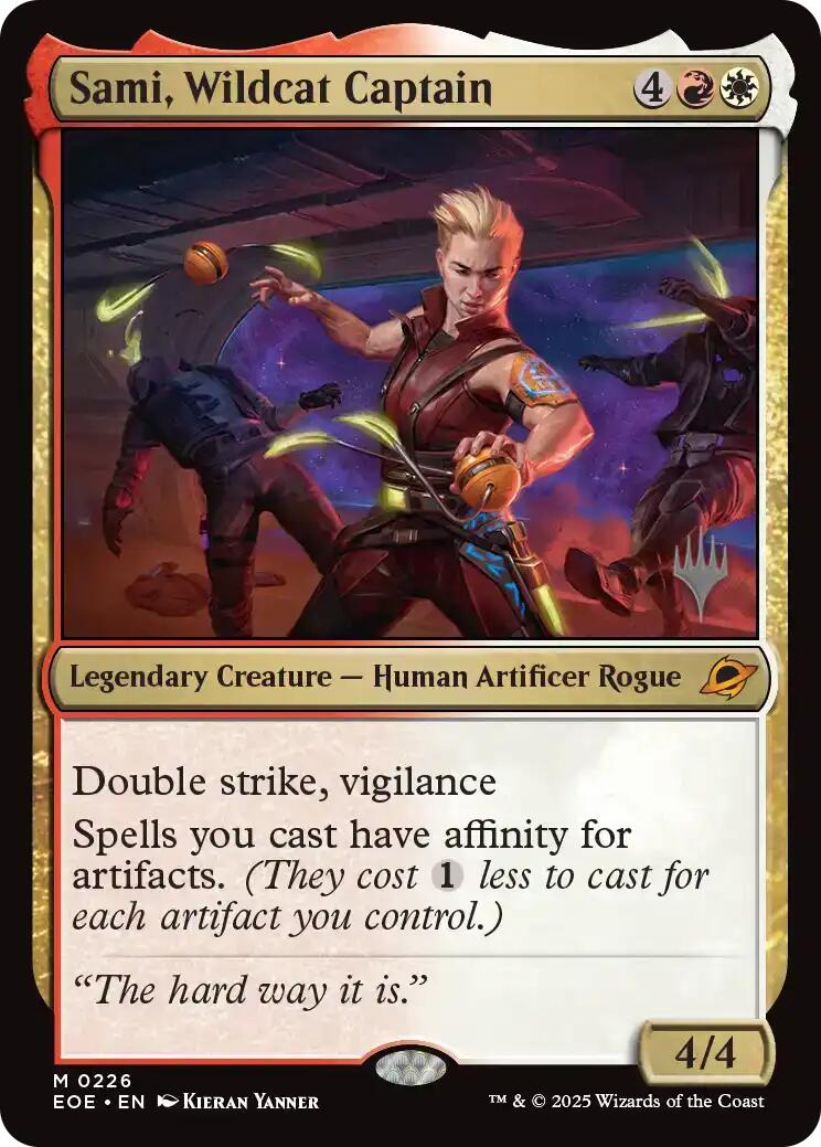 Sami, Wildcat Captain [Edge of Eternities Promo Pack] | Cards and Coasters CA