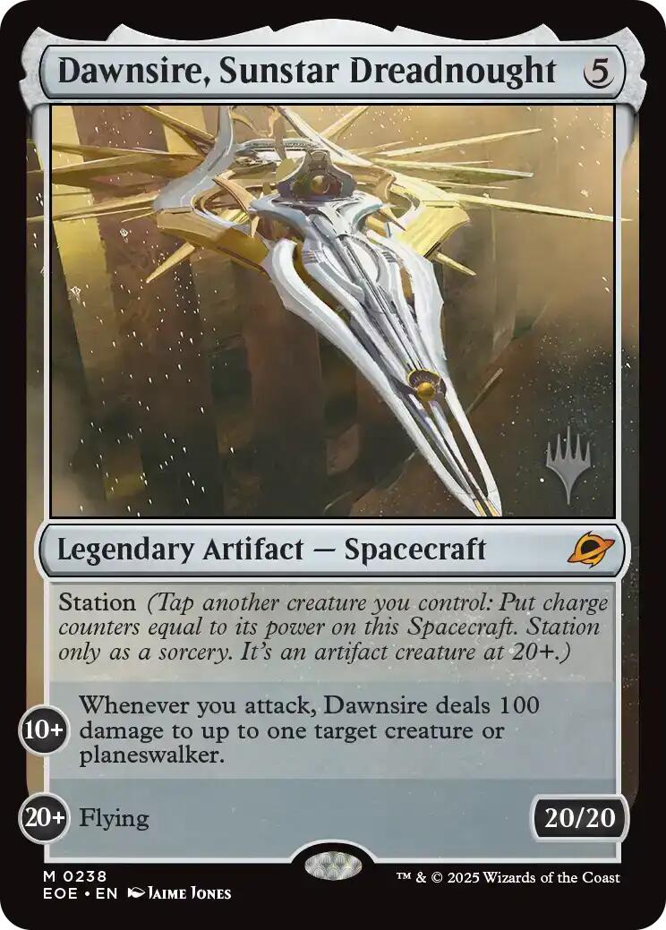Dawnsire, Sunstar Dreadnought [Edge of Eternities Promo Pack] | Cards and Coasters CA