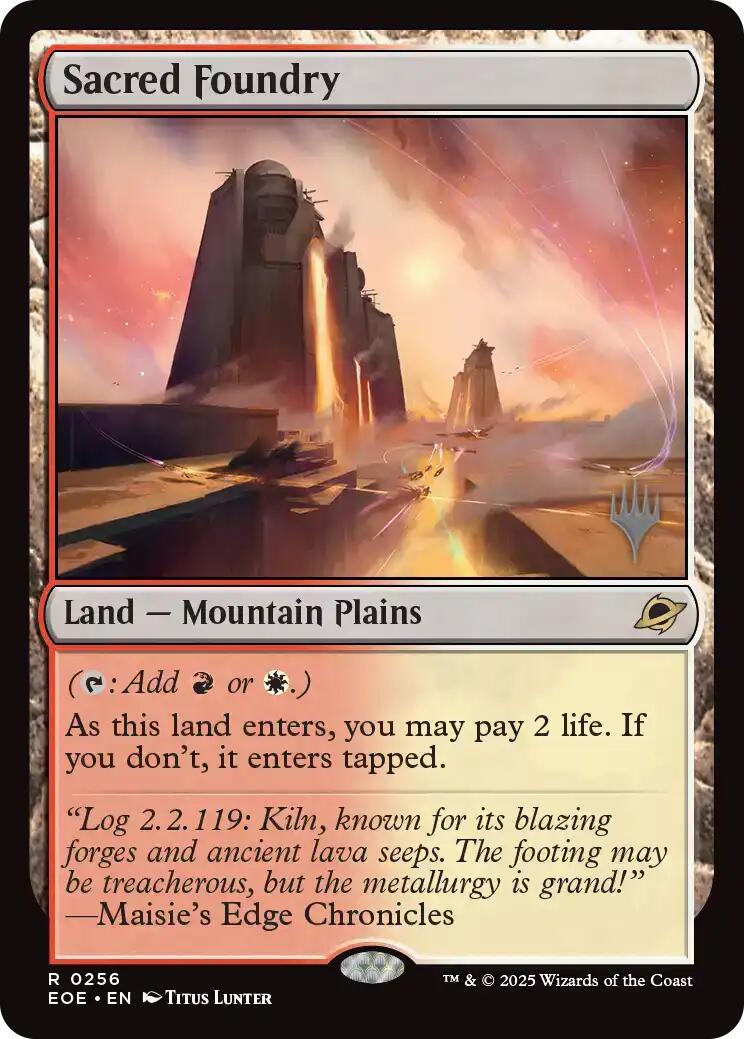 Sacred Foundry [Edge of Eternities Promo Pack] | Cards and Coasters CA