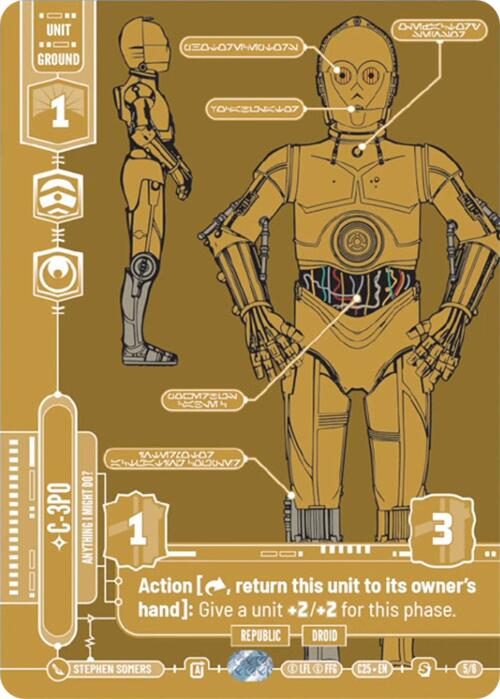 C-3PO (5/6) - Anything I Might Do? (5/6) [2025 Convention Exclusive] | Cards and Coasters CA