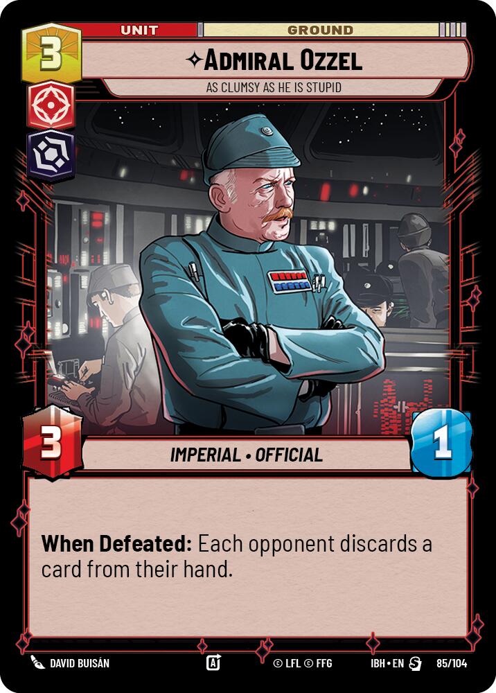 Admiral Ozzel (85/104) - As Clumsy as He Is Stupid (85/104) [Intro Battle: Hoth] | Cards and Coasters CA