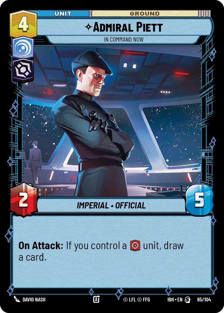 Admiral Piett (65/104) - In Command Now (65/104) [Intro Battle: Hoth] | Cards and Coasters CA