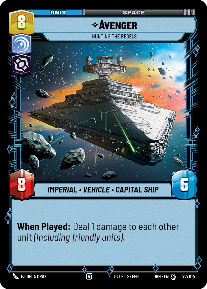 Avenger (72/104) - Hunting the Rebels (72/104) [Intro Battle: Hoth] | Cards and Coasters CA