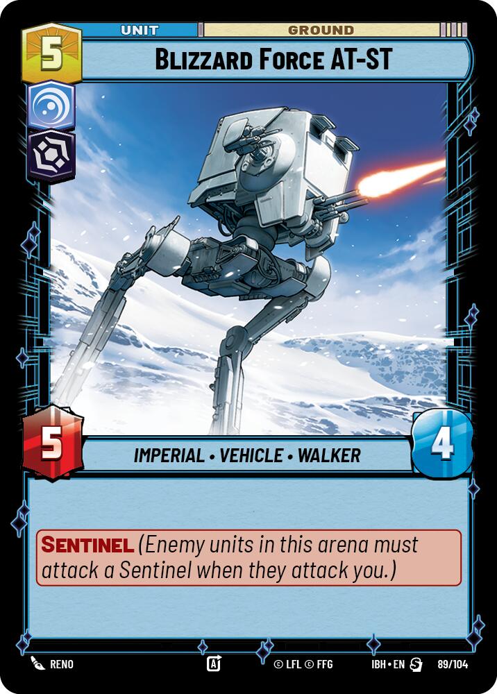 Blizzard Force AT-ST (89/104) (89/104) [Intro Battle: Hoth] | Cards and Coasters CA