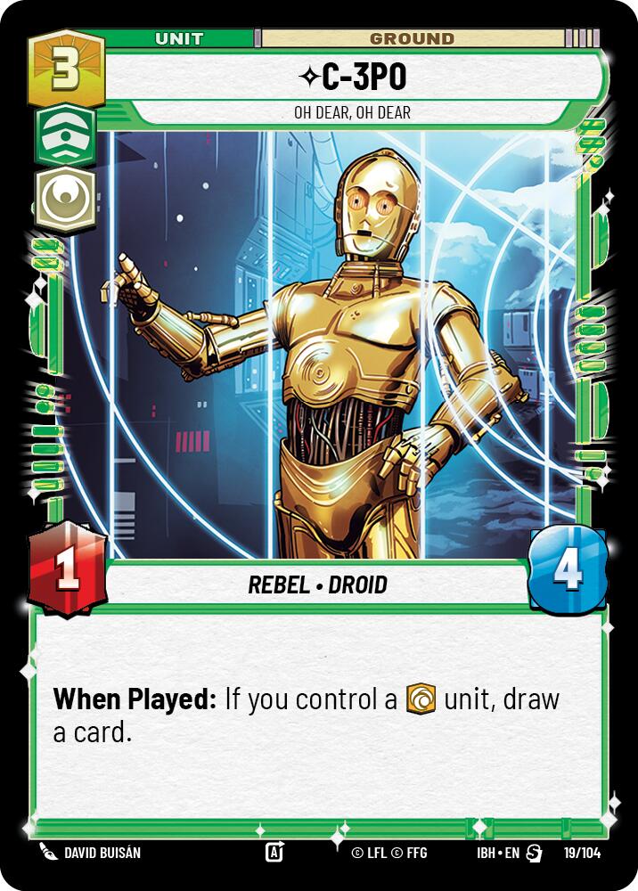 C-3PO (19/104) - Oh Dear, Oh Dear (19/104) [Intro Battle: Hoth] | Cards and Coasters CA