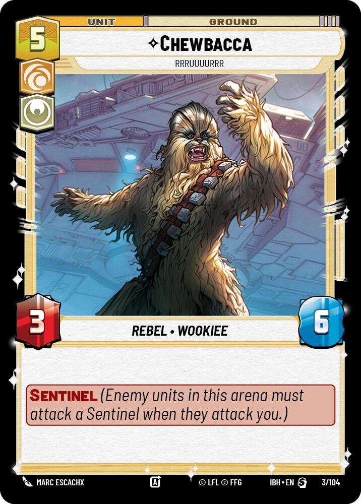 Chewbacca (3/104) - Rrruuuurrr (3/104) [Intro Battle: Hoth] | Cards and Coasters CA