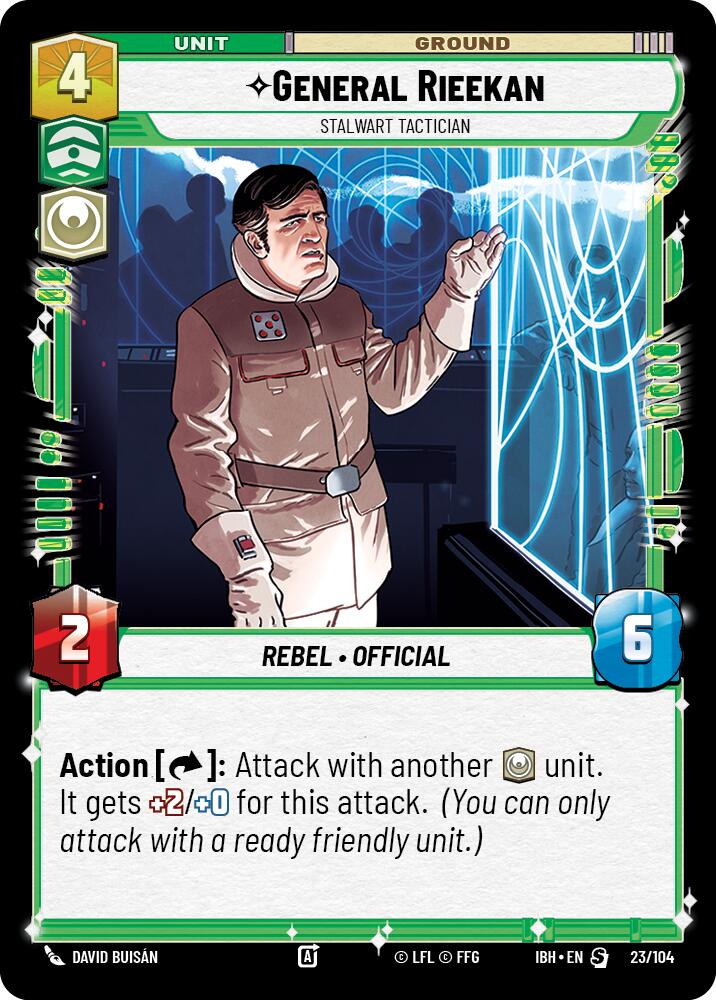 General Rieekan (23/104) - Stalwart Tactician (23/104) [Intro Battle: Hoth] | Cards and Coasters CA