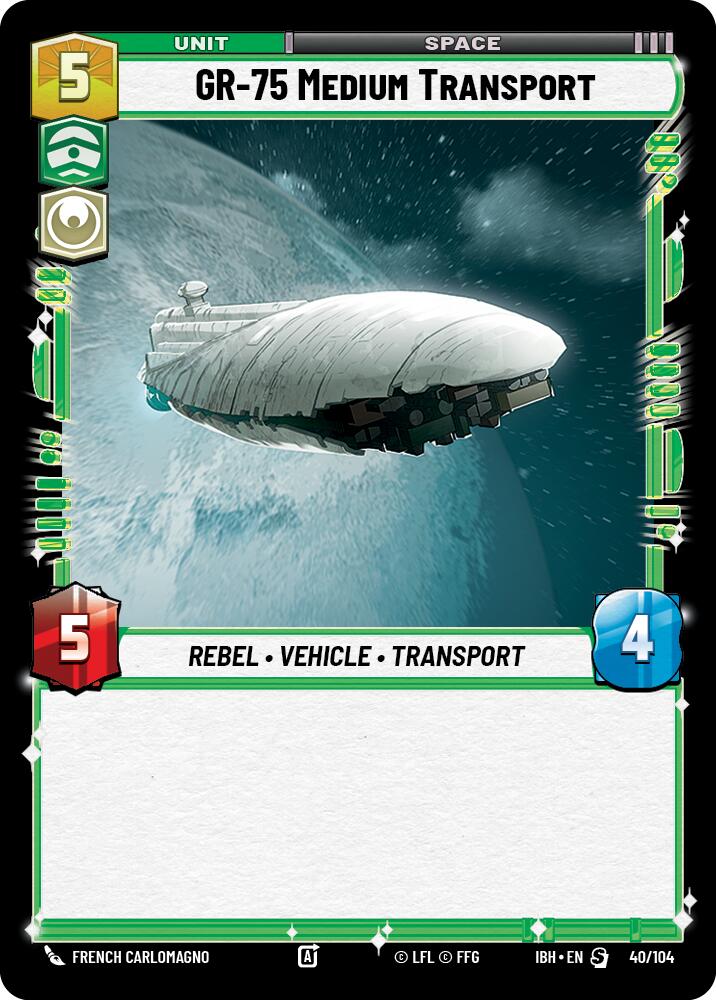 GR-75 Medium Transport (40/104) (40/104) [Intro Battle: Hoth] | Cards and Coasters CA