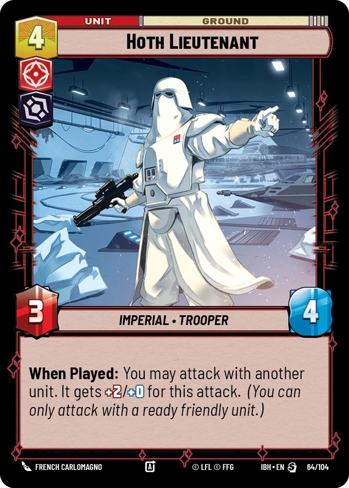 Hoth Lieutenant (64/104) (64/104) [Intro Battle: Hoth] | Cards and Coasters CA
