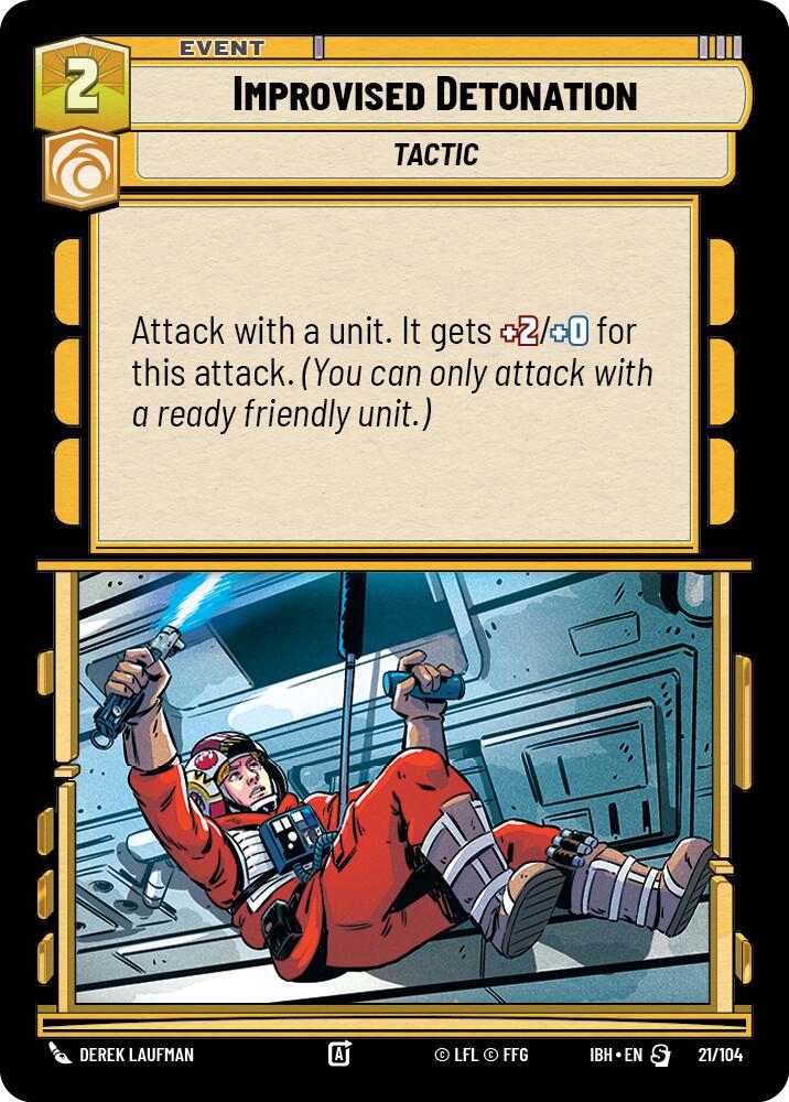 Improvised Detonation (21/104) (21/104) [Intro Battle: Hoth] | Cards and Coasters CA