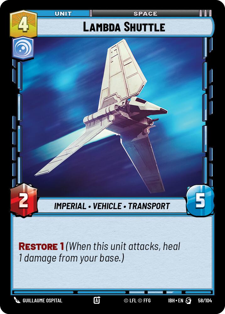Lambda Shuttle (58/104) (58/104) [Intro Battle: Hoth] | Cards and Coasters CA