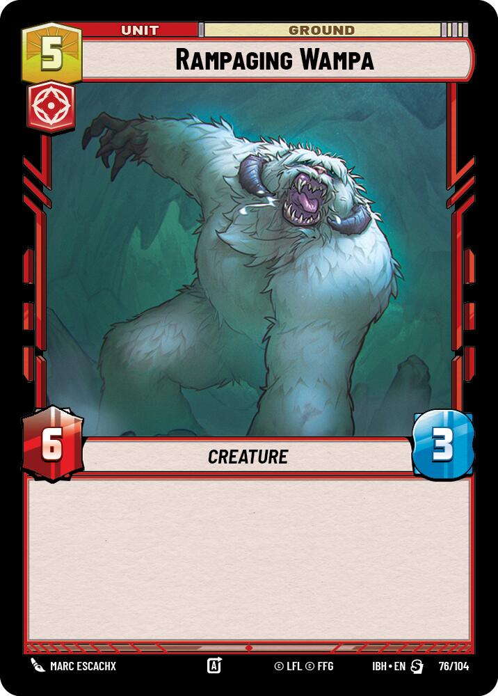 Rampaging Wampa (76/104) (76/104) [Intro Battle: Hoth] | Cards and Coasters CA