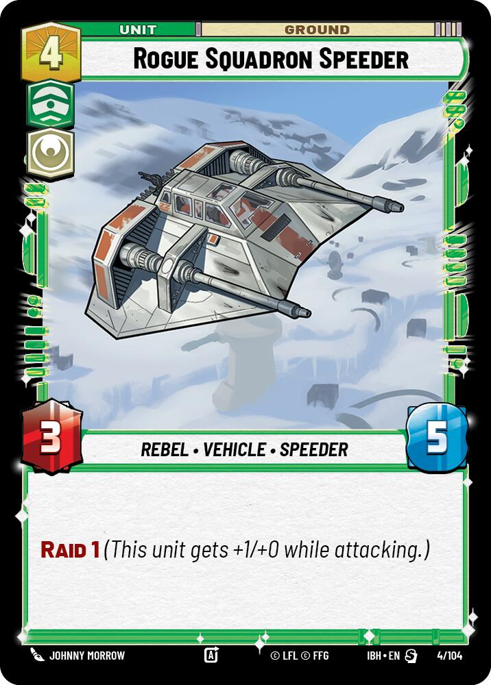 Rogue Squadron Speeder (4/104) (4/104) [Intro Battle: Hoth] | Cards and Coasters CA
