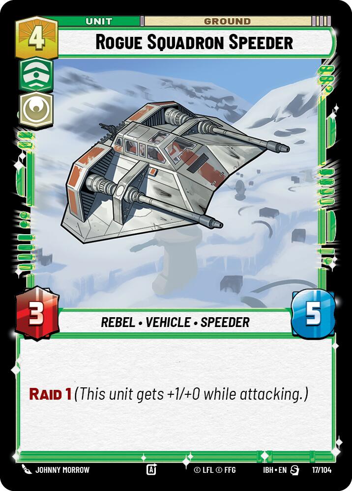 Rogue Squadron Speeder (17/104) (17/104) [Intro Battle: Hoth] | Cards and Coasters CA