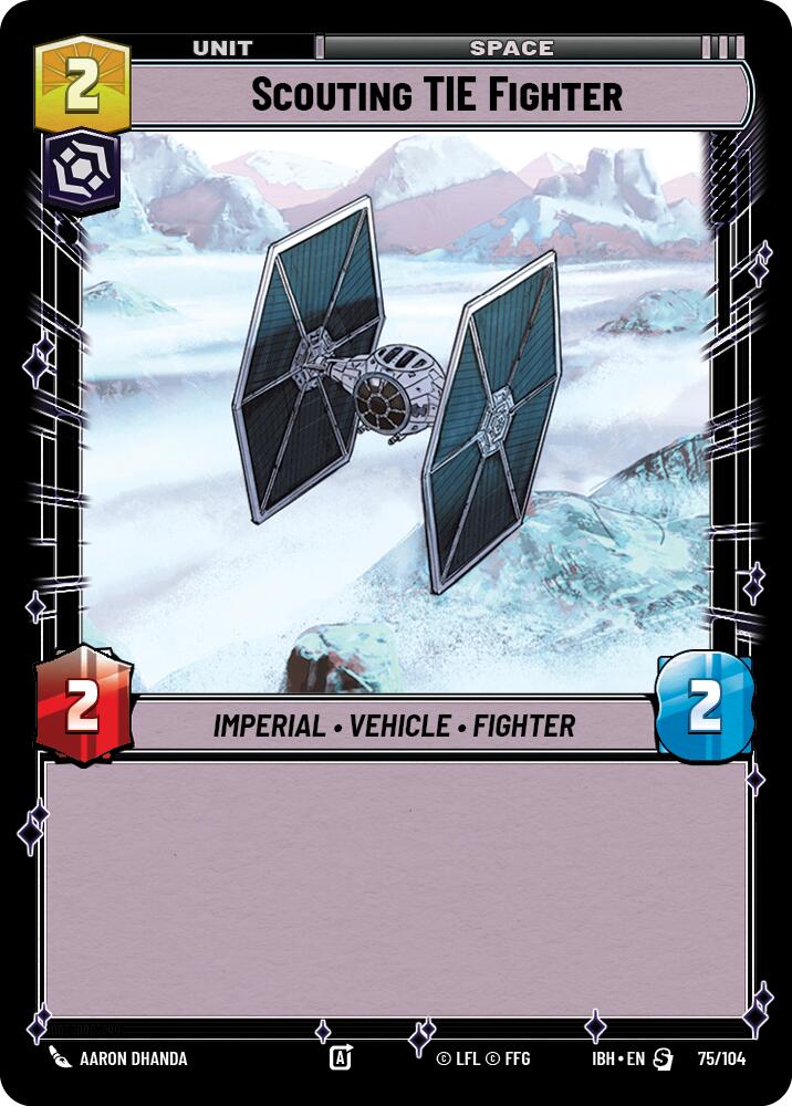 Scouting TIE Fighter (75/104) (75/104) [Intro Battle: Hoth] | Cards and Coasters CA