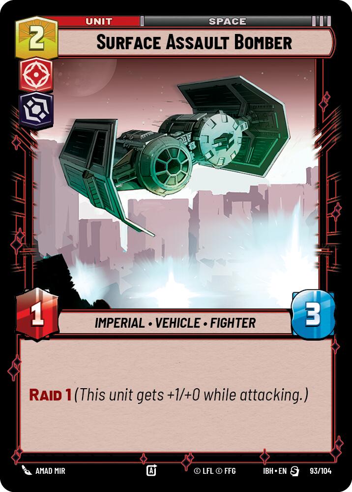 Surface Assault Bomber (93/104) (93/104) [Intro Battle: Hoth] | Cards and Coasters CA