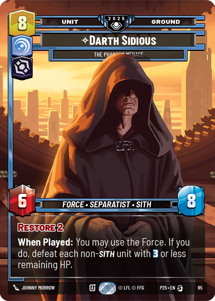 Darth Sidious (95) - The Phantom Menace (95) [Organized Play Promos] | Cards and Coasters CA