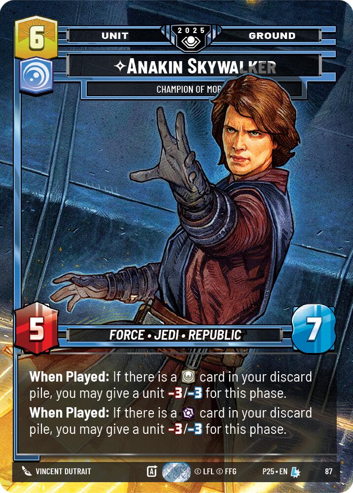 Anakin Skywalker (87) - Champion of Mortis (87) [Organized Play Promos] | Cards and Coasters CA