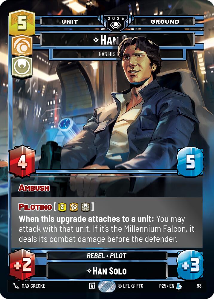 Han Solo (93) - Has His Moments (93) [Organized Play Promos] | Cards and Coasters CA