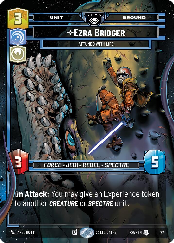 Ezra Bridger (77) - Attuned With Life (77) [Organized Play Promos] | Cards and Coasters CA