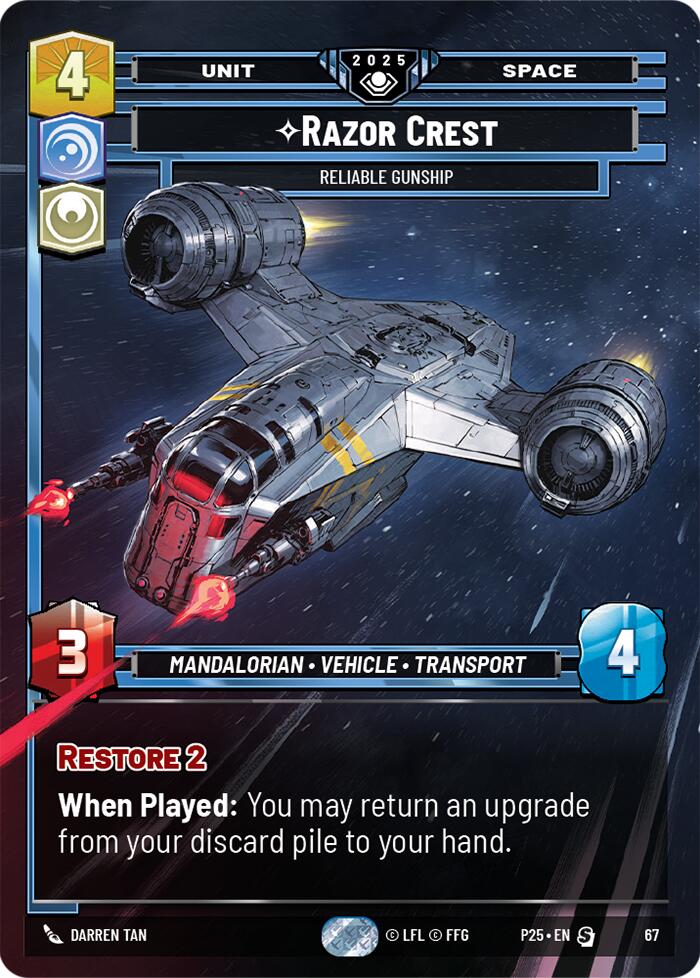 Razor Crest (67) - Reliable Gunship (67) [Organized Play Promos] | Cards and Coasters CA