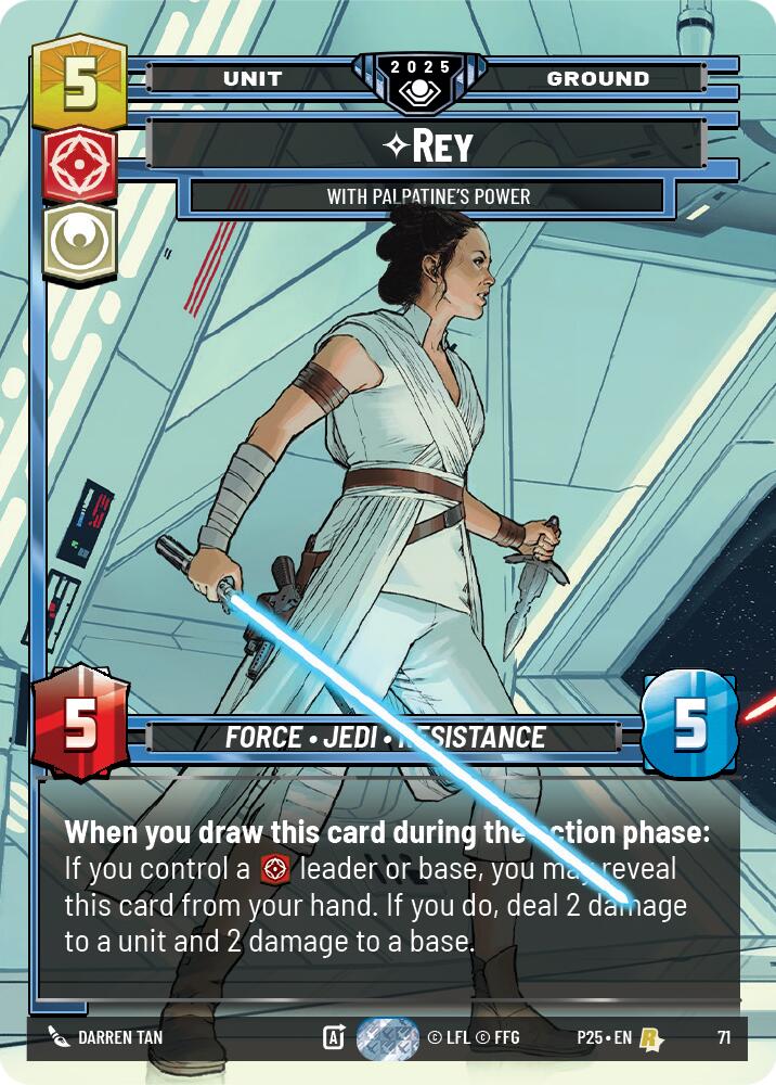 Rey (71) - With Palpatine's Power (71) [Organized Play Promos] | Cards and Coasters CA