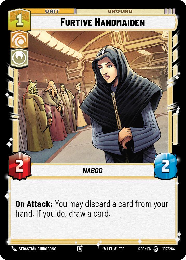 Furtive Handmaiden (197/264) (197/264) [Secrets of Power] | Cards and Coasters CA