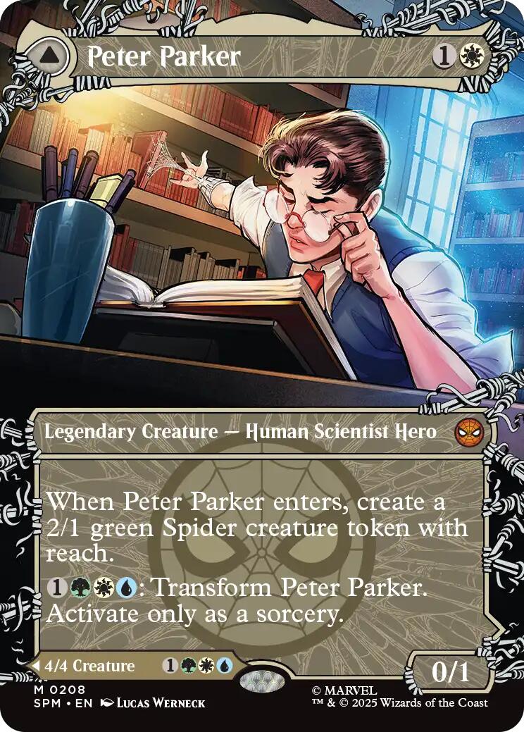 Peter Parker (0208) (Borderless) [Marvel's Spider-Man] | Cards and Coasters CA
